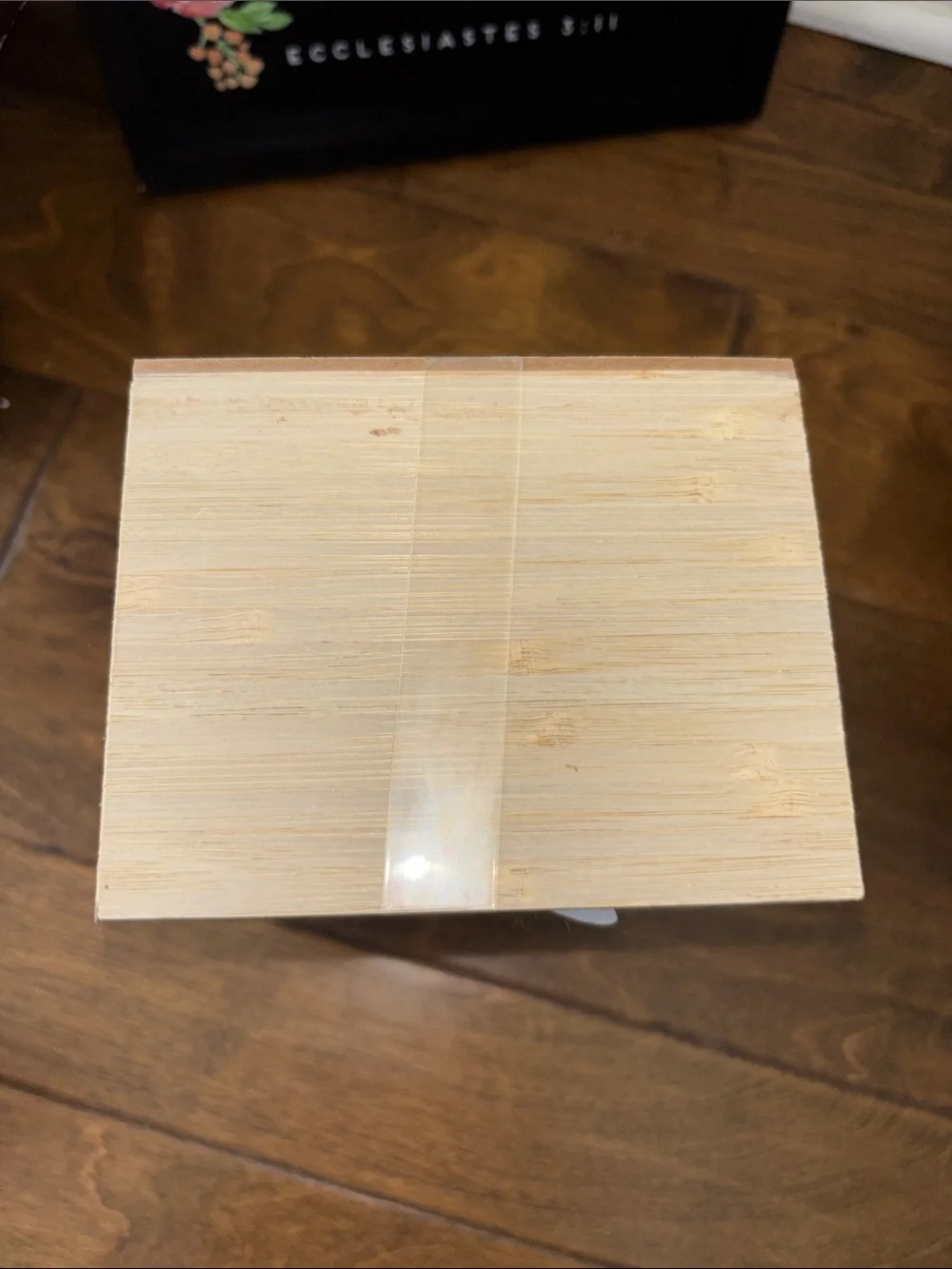 Natural Bamboo Dryer Sheets Holder Box - Neutral NWT